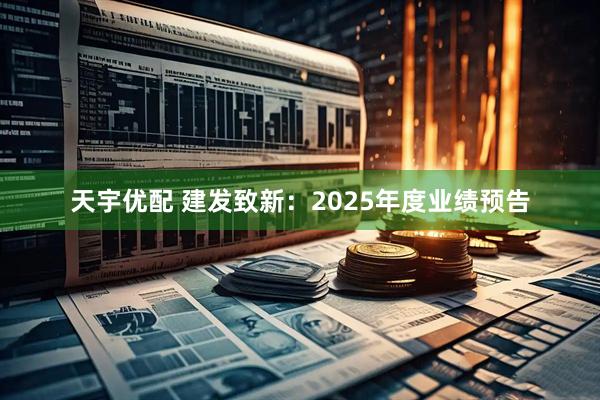 天宇优配 建发致新：2025年度业绩预告